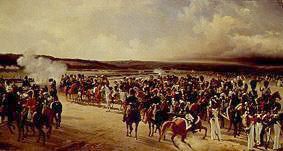 French troops parade in front of Charles X. (October 1829) from Adolf Ladurner