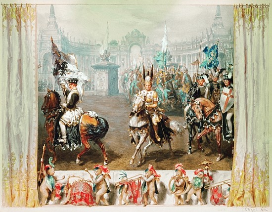 Knight tournament from Adolph Friedrich Erdmann von Menzel