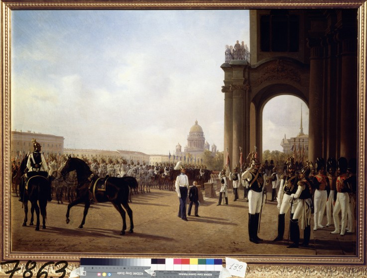 Parade at the Palace Square in St. Petersburg from Adolphe Ladurner