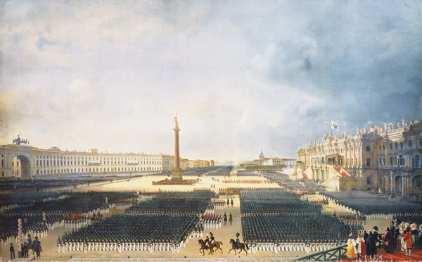 The Consecration of the Alexander Column in St. Petersburg on August 30th 1834 from Adolphe Ladurner