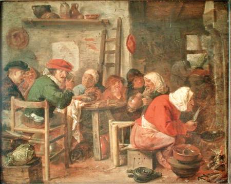 A Peasant Meal from Adriaen Brouwer