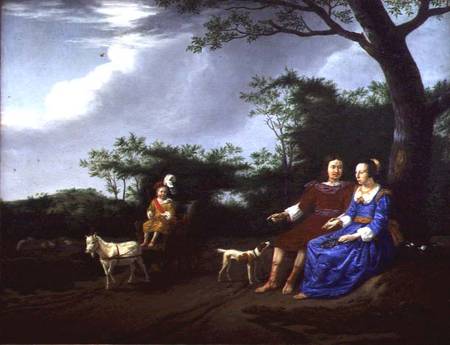 A Family Group in a Landscape from Adriaen van de Velde