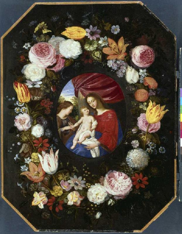 Madonna in the floral wreath. (the flowers of Jan Brueghel of this year) from Adriaen van Stalbemt
