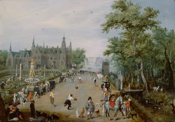 Jeu de Paume Before a Country Palace from Adriaen Pietersz. van de Venne