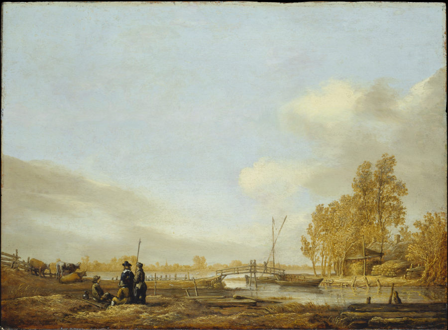 River Landscape with Footbridge from Aelbert Cuyp