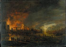 Nocturnal Fire in a Dutch City