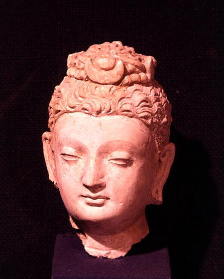 Head of a Buddha, Greco-Buddhist style, from Hadda from Afghan School