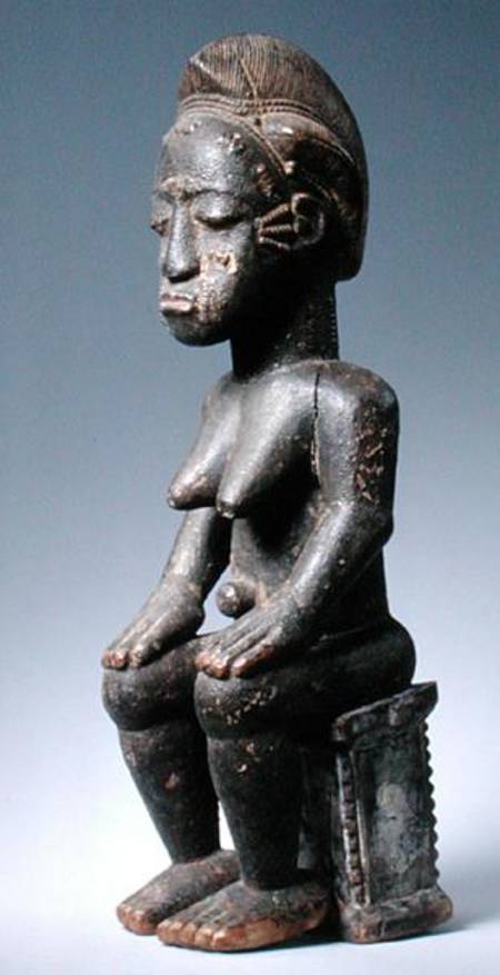 Baule Seated Female Figure from African