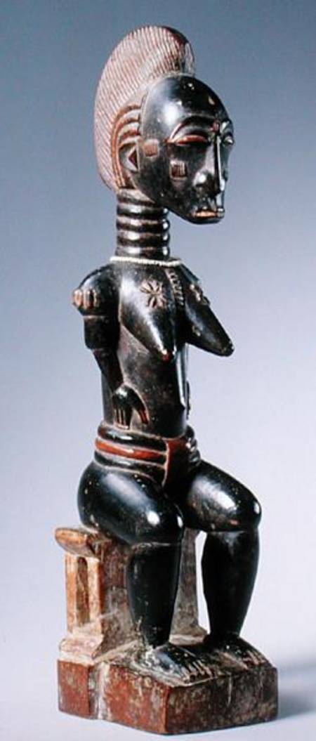 Baule Seated Female Figure from African