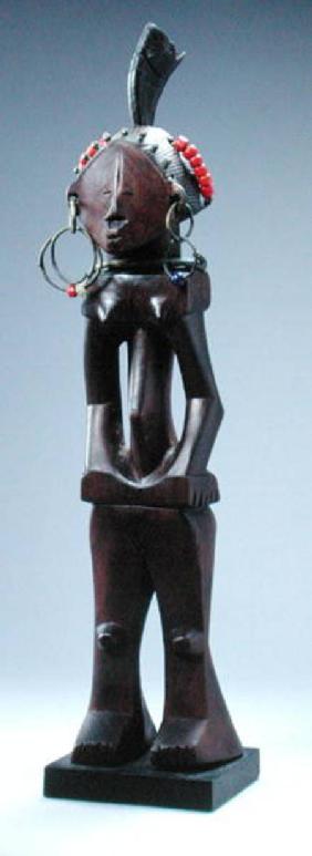 Nkishi Figure, Luba Culture, Shandaki, from Democratic Republic of Congo (wood, iron, beads & antelo