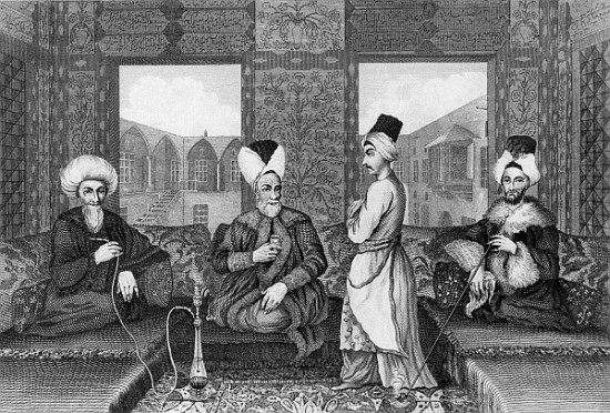 Ottoman Dignitaries, originally from ''Voyage to Mount Libanus'' Dandini, c.1680, illustrated in ''G from (after) English School