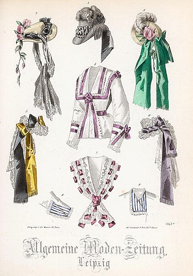 Fashion plate from the ''Allgemeine Moden-Zeitung'', Leipzig from (after) French School