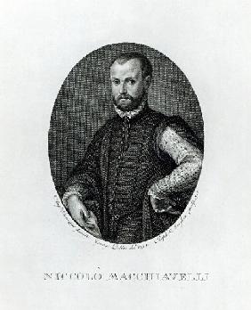 Portrait of Niccolo Machiavelli (1469-1527); engraved by Rafaello Morgan (1758-1833) in 1795