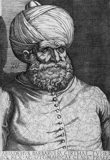Barbarossa (Khayr ad-Din) (d.1546) 1535 from (after) Agostino (Agostino Veneziano) Musi