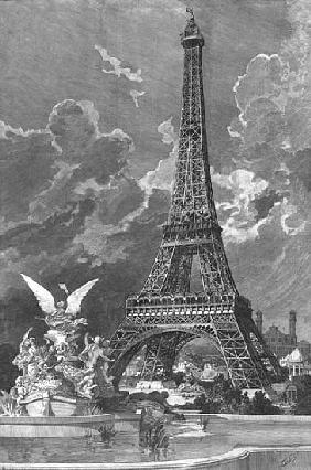 The Eiffel Tower (1887-89) Universal Exhibition of 1889 in Paris, 1888; engraved by Andre Slom or Sl