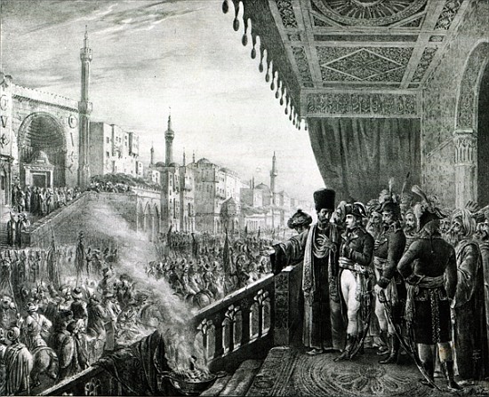 Napoleon Bonaparte (1769-1821) Celebrating the Birthday of the Prophet Mohammed in Cairo, during his from (after) Alexandre Colin