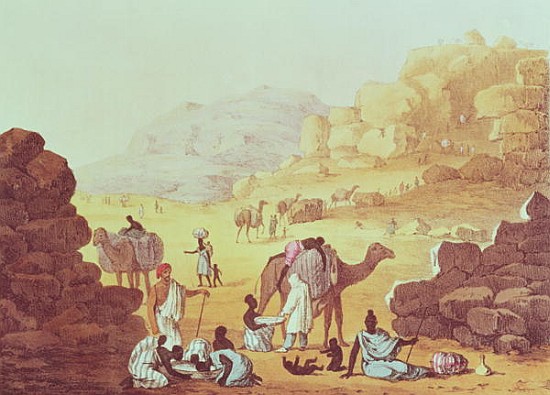 A Slave Caravan, plate from ''A Narrative of Travels in Northern Africa'' from (after) Captain George Francis Lyon