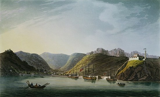 View of the West Side of Porto Ferraio Bay, Elba; engraved by Francis Jukes (1747-1812) published by from (after) Captain James Weir