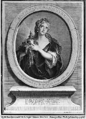 Adrienne Lecouvreur (1692-1730) ; engraved by Pierre Drevet