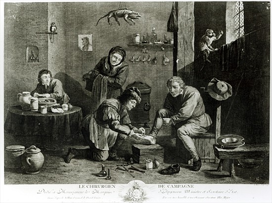 The Country Surgeon; engraved by Thomas Major (1714-99) 1747 from (after) David the Younger Teniers
