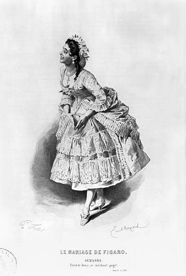 Suzanne, illustration from Act II Scene 17 of ''The Marriage of Figaro'' Pierre Augustin Caron de Be from (after) Emile Antoine Bayard