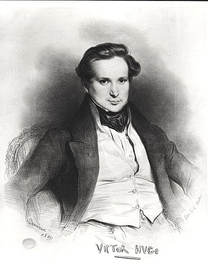 Portrait of Victor Hugo (1802-66); engraved by Charles Etienne Pierre Motte (1785-1836) 1829 from (after) Eugene Deveria