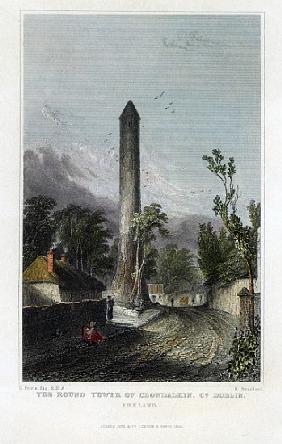 The Round Tower of Clondalkin; engraved by Robert Brandard
