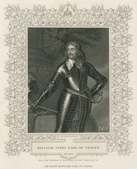 William Craven, 1st Earl of Craven, from ''Lodge''s British Portraits'' from (after) Gerrit van Honthorst