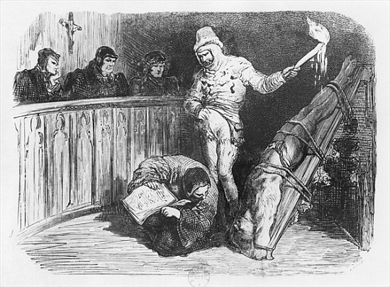 Scene of Inquisition, illustration from the ''Essais'' Michel Eyquem de Montaigne (1533-92) from (after) Gustave Dore