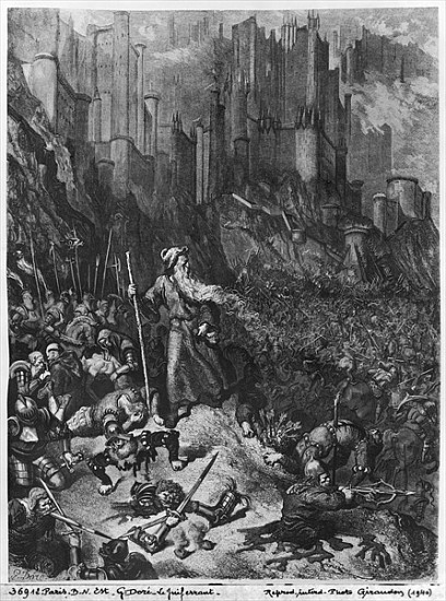 The Wandering Jew; engraved by Felix Jean Gauchard (1825-72) from (after) Gustave Dore