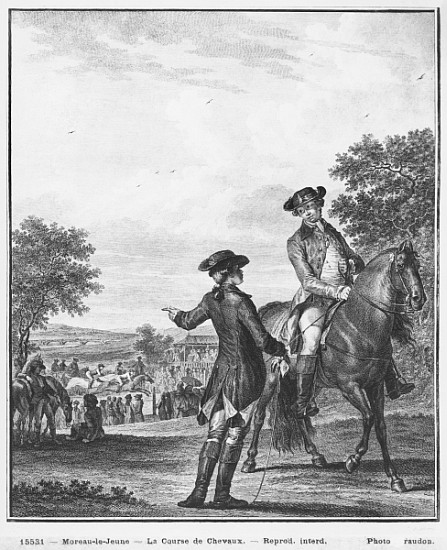 The horse race; engraved by Heinrich Guttenberg (1749-1818) c.1777 from (after) Jean Michel the Younger Moreau