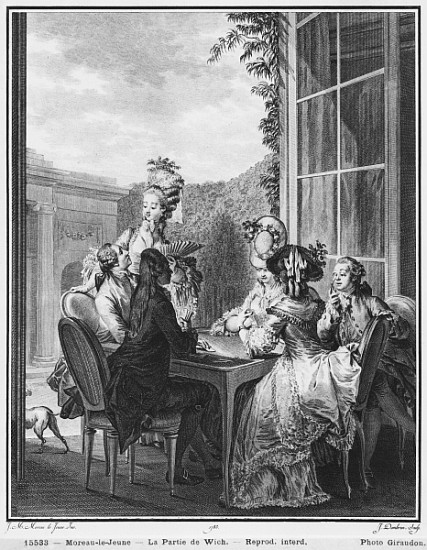 The whist party; engraved by Jean Dambrun (1741-after 1808) 1783 from (after) Jean Michel the Younger Moreau
