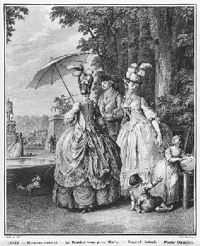 The rendezvous for Marly; engraved by Carl Guttenberg (1743-90) c.1777