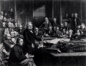 The House of Commons in 1860: Lord Palmerston Addressing the House during the Debate on the Treaty w