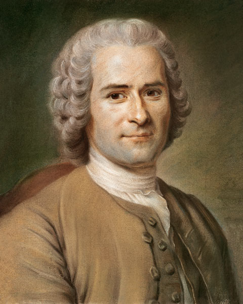 Jean-Jacques Rousseau (1712-78) after 1753 from (after) Maurice Quentin de la Tour