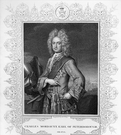 Charles Mordaunt, Earl of Peterborough; engraved by W.T. Fry from (after) Michael Dahl