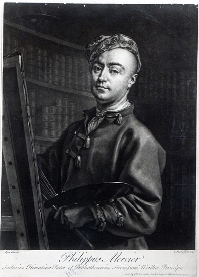 Self Portrait; engraved by John Faber from (after) Philippe Mercier