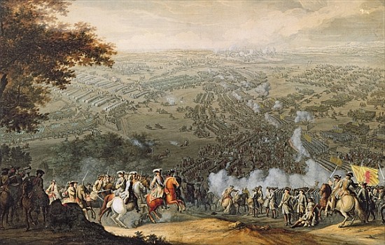 The Battle of Poltava; engraved by one of the Nicolas Larmessin family from (after) Pierre-Denis Martin