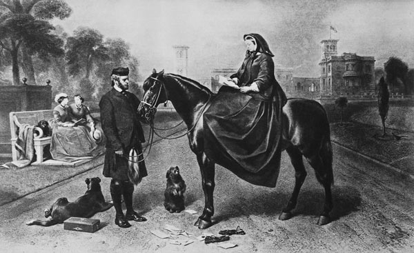 Queen Victoria at Osborne, after the painting of 1865 from (after) Sir Edwin Landseer