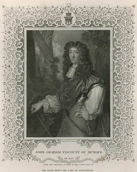 John Graham of Claverhouse, 1st Viscount of Dundee, from ''Lodge''s British Portraits'' from (after) Sir Peter Lely