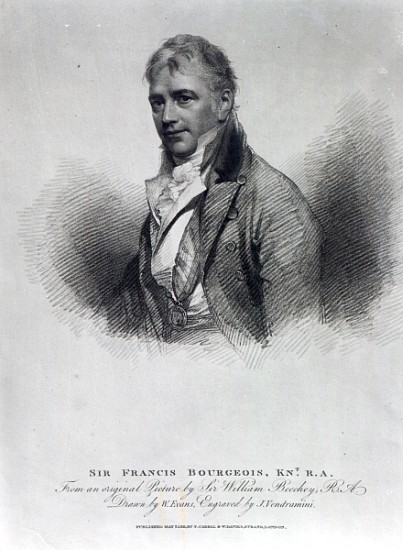 Sir Francis Bourgeois, after a drawing by W. Evans; engraved by J. Vendramini from (after) Sir William Beechey