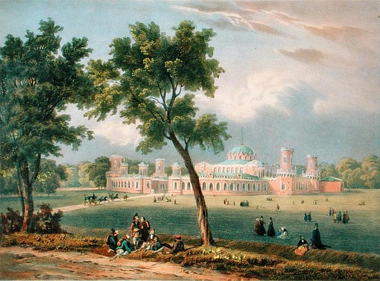 The Peter the Great Palace in Moscow, printed Edouard Jean-Marie Hostein (1804-89), published by Lem from (after) V. Adam