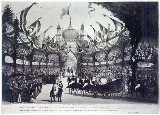 Queen Victoria''s first visit to Brighton; engraved by George Bryant Campion from (after) W.H. Mason