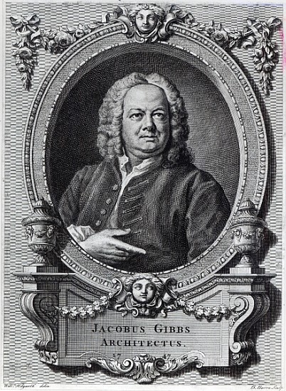 James Gibbs; engraved by Bernard Baron, 1747 from (after) William Hogarth