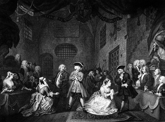 The Beggar''s Opera, Scene III, Act XI, c.1728 from (after) William Hogarth