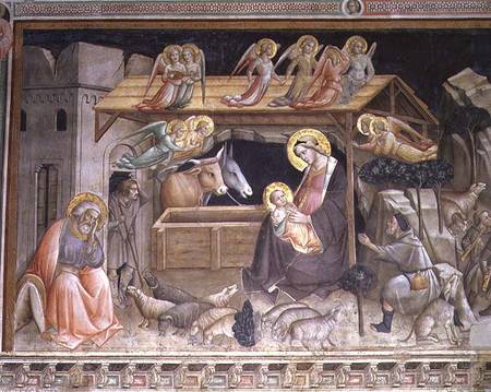 The Nativity, detail from The life of the Virgin and the Sacred Girdle, from the Cappella dell Sacra from Agnolo/Angelo di Gaddi