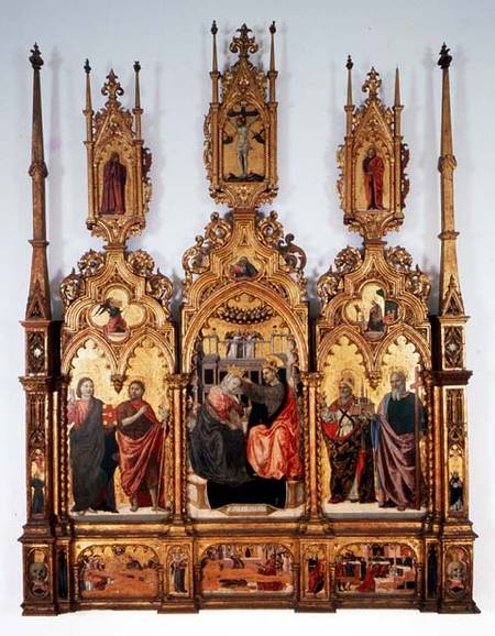 Coronation of the Virgin, triptych from Agnolo & Bartolomeo degli Erri