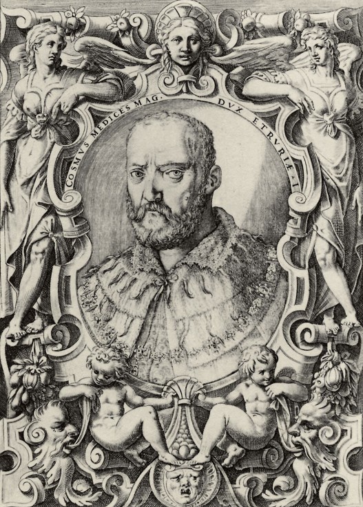 Portrait of Grand Duke of Tuscany Cosimo I de' Medici (1519-1574) from Agostino Carracci