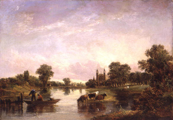 View of Eton College from the Thames from A.H. Vickers