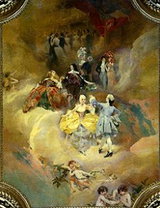 Fresco in the Hôtel de Ville, Paris: The dance by the life from Aimé Nicolas Morot